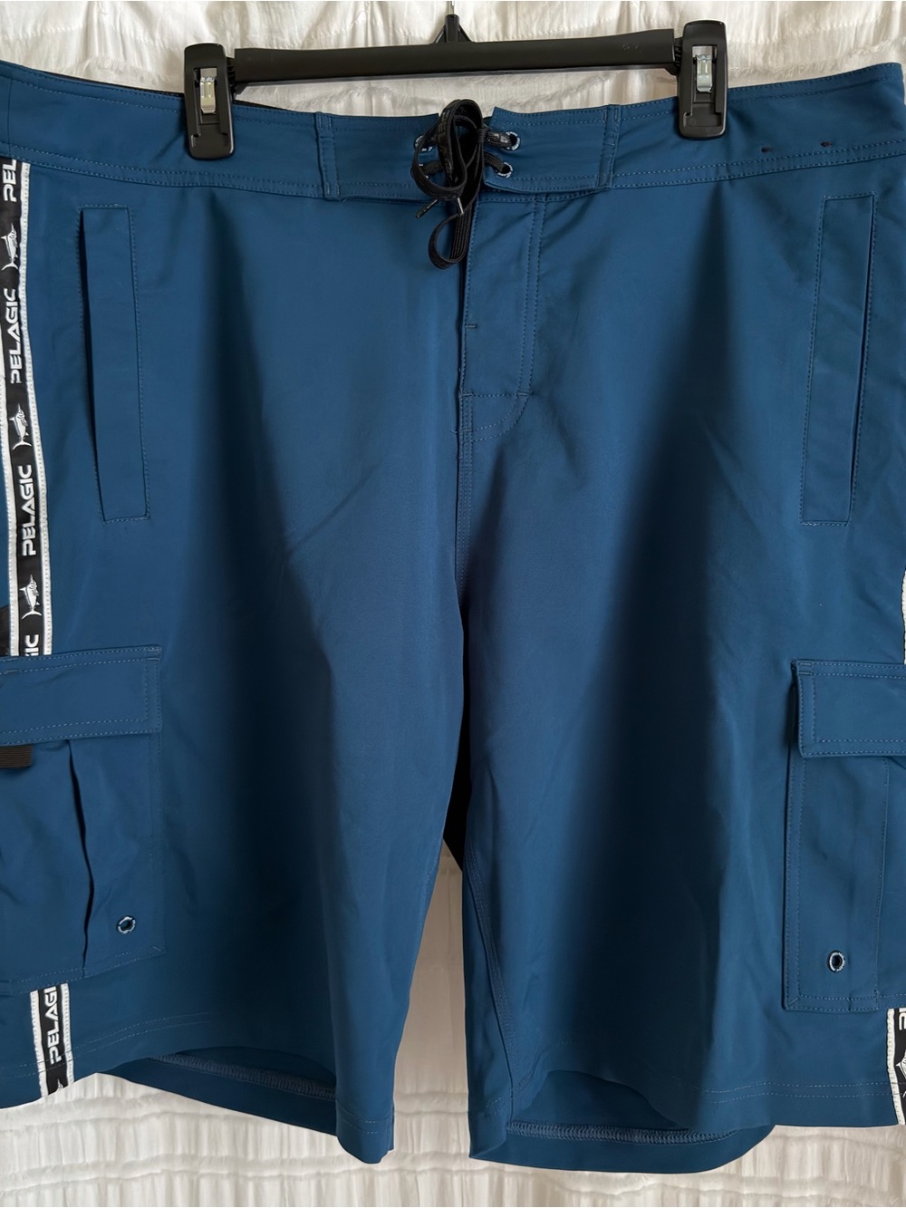 Pelagic Blackfin Stretch Blue Men's Swim Trunks